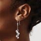 Sterling Silver Rhodium-Plated Beads Dangle Earrings