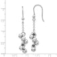 Sterling Silver Rhodium-Plated Beads Dangle Earrings