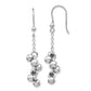 Sterling Silver Rhodium-Plated Beads Dangle Earrings