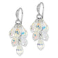 Sterling Silver Rhodium-Plated Aurora Crystal Dangle Earrings