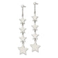 Sterling Silver Polished Mulitple Stars Drop And Dangle Post Earrings