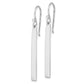 Sterling Silver Rhodium-Plated Polished Bar Dangle Earrings