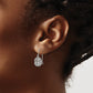 Sterling Silver Rh-Plated Polished Tourmalinated Quartz Dangle Earrings