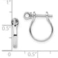 Sterling Silver De-Ani Rhodium-Plated Polished 3D Shackle Link Screw Earrings