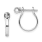 Sterling Silver De-Ani Rhodium-Plated Polished 3D Shackle Link Screw Earrings