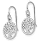 Sterling Silver Rh Tree Dangle Earrings