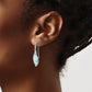 Sterling Silver Rhodium-Plated Polished Larimar Dangle Earrings