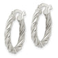 Sterling Silver Polished Twisted Rope Hoop Earrings