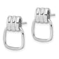 Sterling Silver Rhodium-Plated Polished Post Dangle Earrings