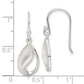 Sterling Silver Polished And Satin Fancy Teardrop Dangle Earrings