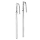 Sterling Silver Rhodium-Plated Polished Cz Bar Dangle Earrings