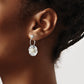 Sterling Silver Rhodium-Plated 3-6mm White Rice Fwc Pearl Dangle Earrings