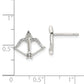 Sterling Silver Cz Bow & Arrow Post Earrings