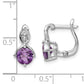 Sterling Silver Ss Rhod-Plated 1.48Tw Amethyst/White Topaz Hinged Earrings