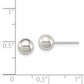 Sterling Silver Polished 6mm Ball Earrings