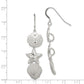 Sterling Silver Sand Dollar, Starfish And Shell Earrings