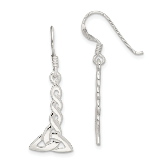 Sterling Silver Twisted Knot Dangle Earrings