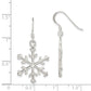 Sterling Silver Snowflake Dangle Earrings