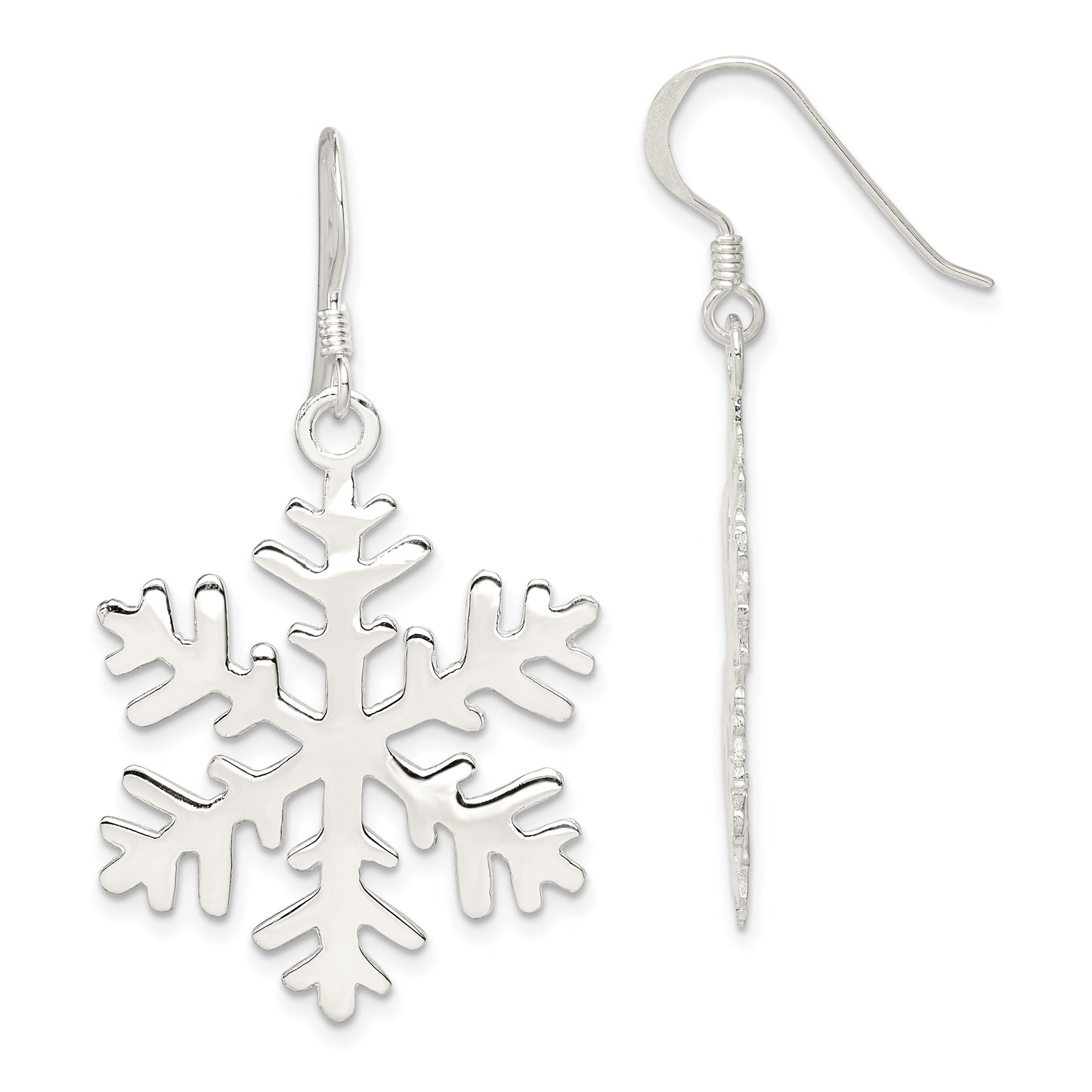 Sterling Silver Snowflake Dangle Earrings