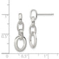 Sterling Silver Polished Oval Link Dangle Earrings