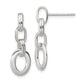 Sterling Silver Polished Oval Link Dangle Earrings