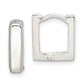 Sterling Silver Square Hinged Hoop Earrings