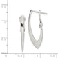 Sterling Silver Tapered Omega Back Hoop Earrings