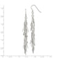 Sterling Silver Polished Fancy Drop Squiggle Dangle Earrings