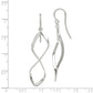 Sterling Silver Rhodium-Plated Polished Twisted Dangle Earrings