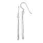 Sterling Silver Polished Teardrop Bar Dangle Earrings