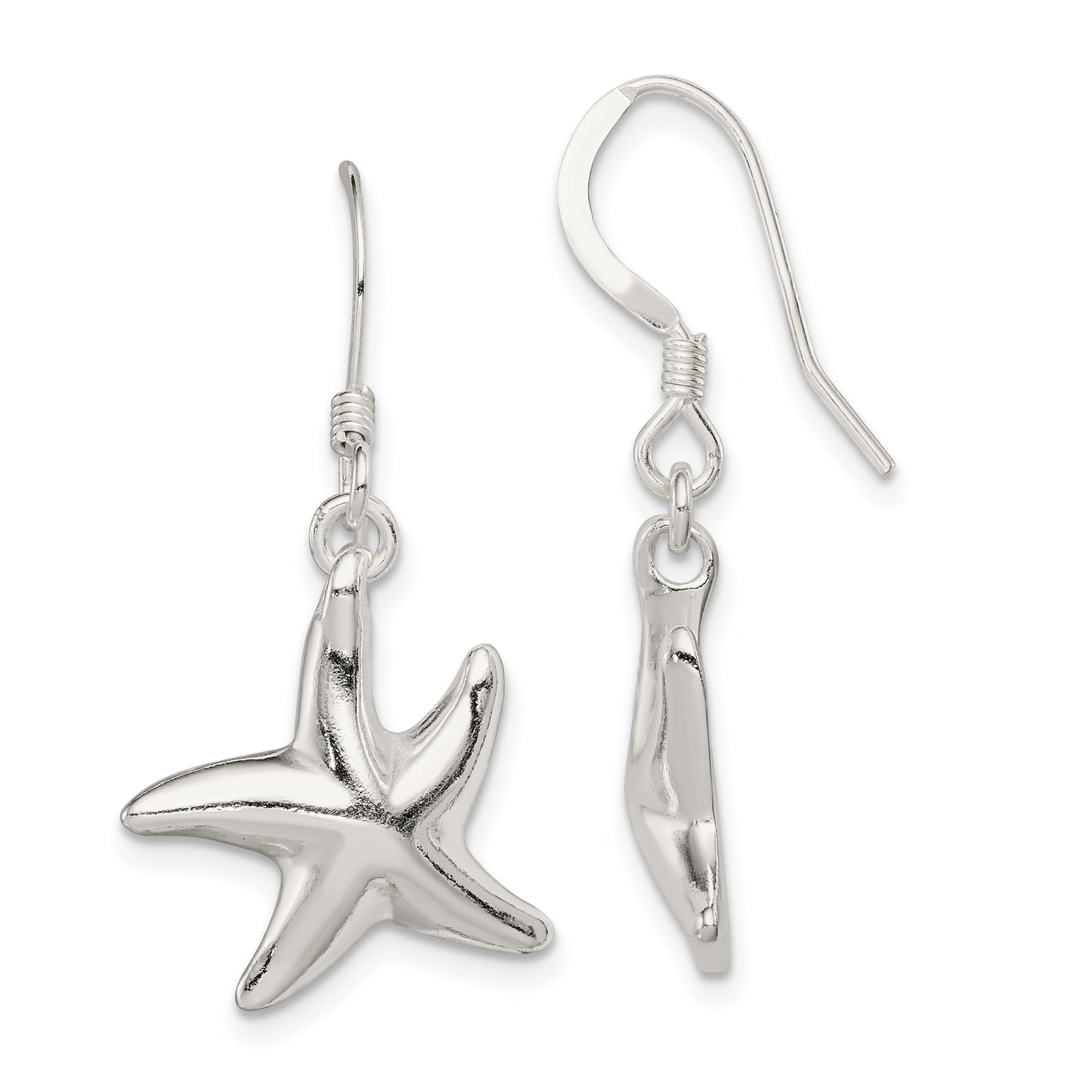 Sterling Silver Starfish Earrings