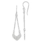 Sterling Silver Rhodium-Plated Filigree Dangle Earrings