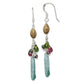 Sterling Silver Polished Citrine, Amethyst, Peridot, Blue Kyanite & Jasper Dangle Earrings