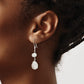 Sterling Silver Polished White 6-9mm Baroque & Semi-Round Freshwater Cultured Pearl Dangle Earrings