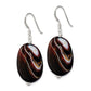 Sterling Silver Polished Oval Carnelian Dangle Earrings