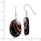 Sterling Silver Polished Oval Carnelian Dangle Earrings