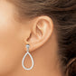 Sterling Silver Polished Teardrop Post Dangle Earrings