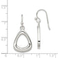 Sterling Silver Polished Triangular Shaped Dangle Earrings