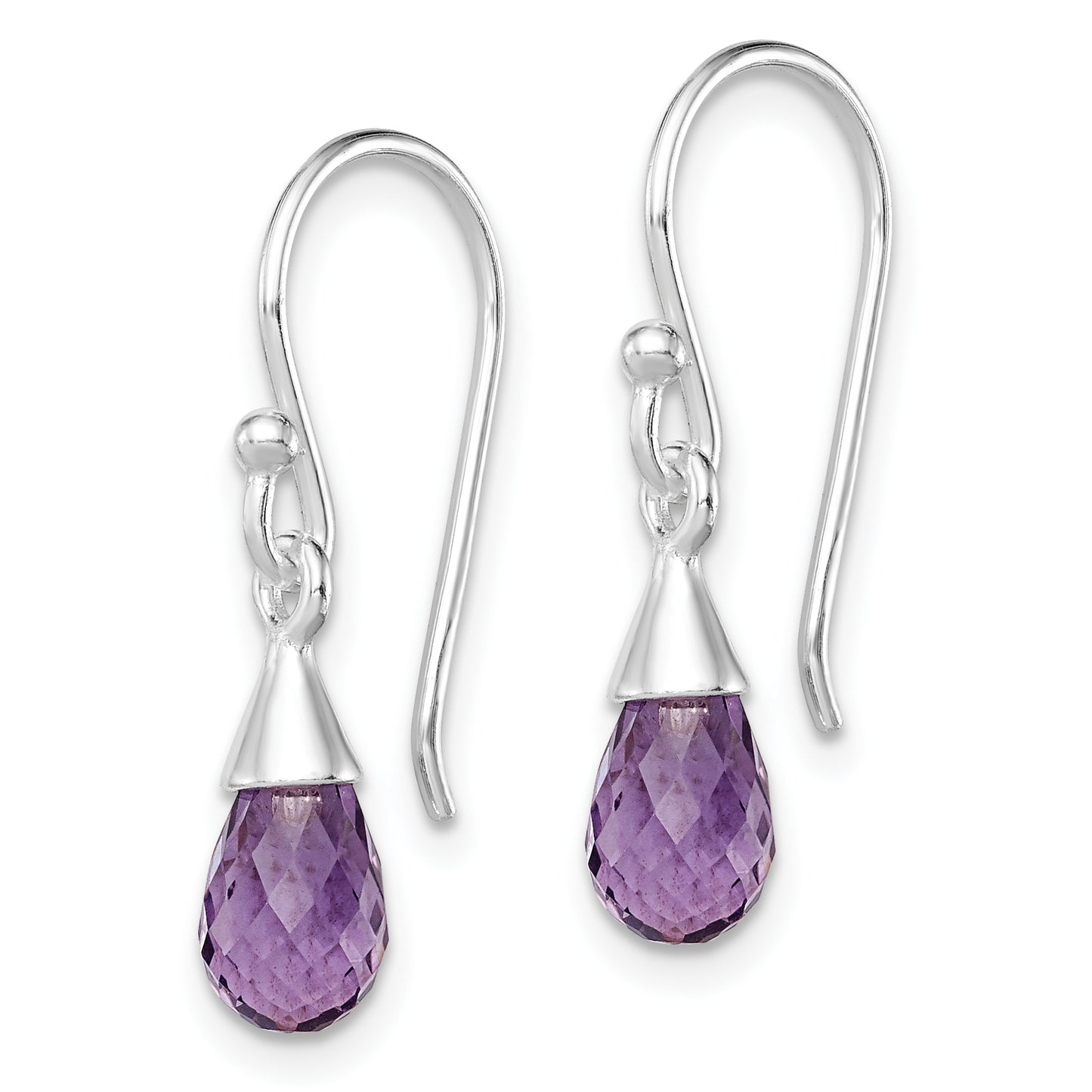 Sterling Silver Amethyst Dangle Earrings