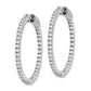 Sterling Silver Shimmer Rhodium-Plated 80 Stone 1.75mm Cz In And Out Round Hinged Hoop Earrings