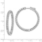 Sterling Silver Shimmer Rhodium-Plated 62 Stone 2.5mm Cz In And Out Round Hinged Hoop Earrings