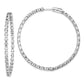 Sterling Silver Shimmer Rhodium-Plated 78 Stone 2.75mm Cz In And Out Round Hinged Hoop Earrings