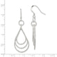 Sterling Silver Textured Teardrops Dangle Earrings