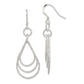 Sterling Silver Textured Teardrops Dangle Earrings