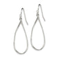 Sterling Silver Polished Teardrop Dangle Earrings