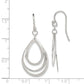 Sterling Silver Polished Triple Teardrop Dangle Earrings