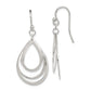 Sterling Silver Polished Triple Teardrop Dangle Earrings