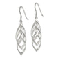 Sterling Silver Polished Fancy Twisted & Intertwined Dangle Earrings