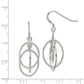 Sterling Silver Polished Triple Oval Dangle Earrings