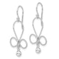 Sterling Silver Rhodium Plated Fancy Dangle Earrings